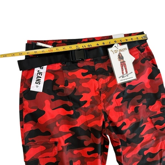 Y2K V.I.P. Juniors Size 19/20 Camo Military Cargo Pocket Jogger Pants NWT - Picture 5 of 17